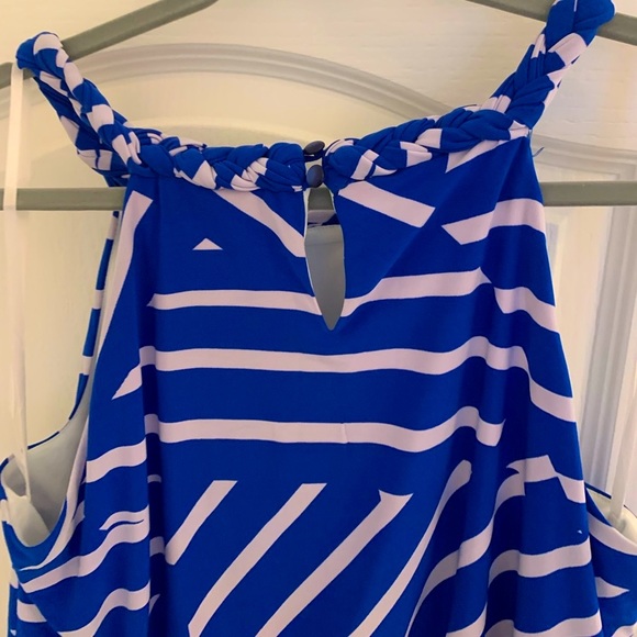 Royal blue and white stripped maxi dress - Picture 5 of 6